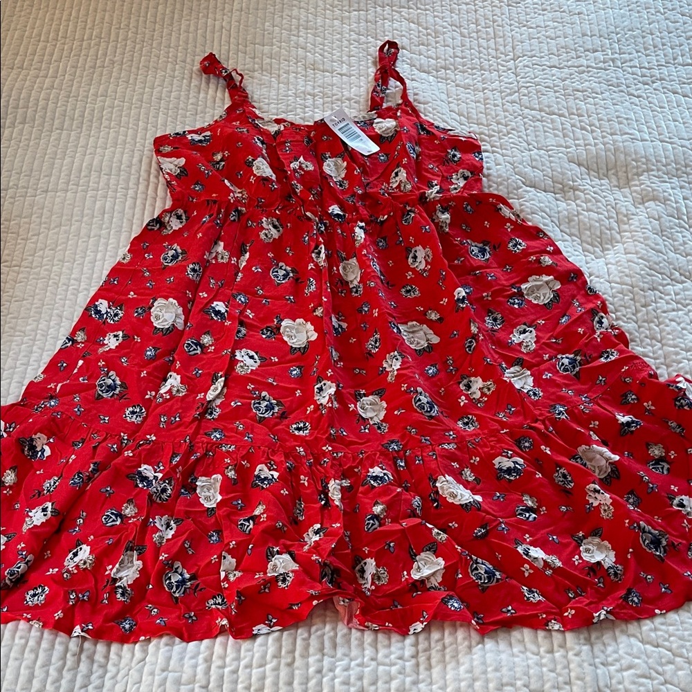 Torrid Red Floral Mini Dress